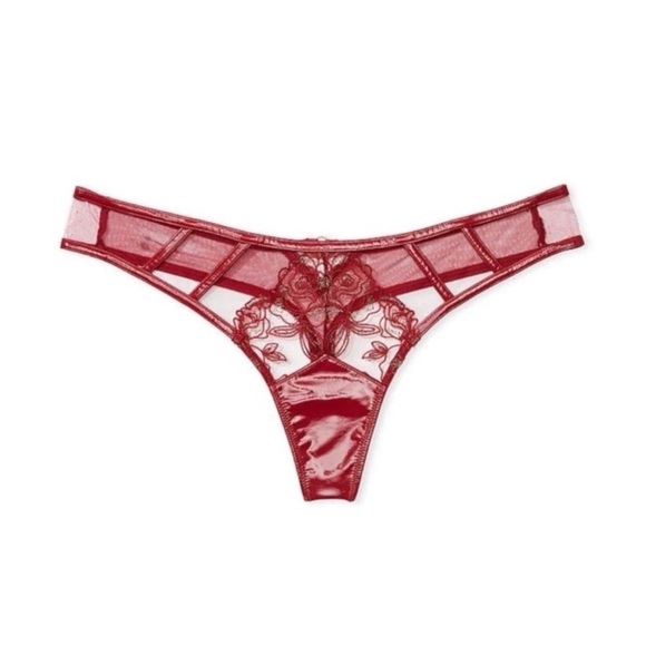 Victoria's Secret Lace Thong  Red - Picture 1 of 8